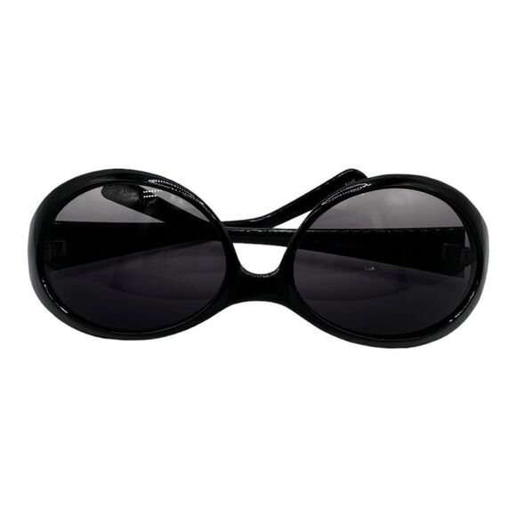 Liz Claiborne black plastic frame oval sunglasses 81141 - Picture 1 of 9
